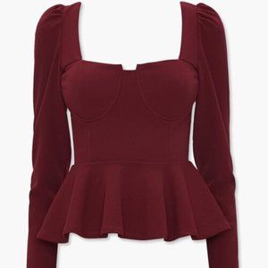 Bustier Peplum Top